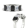 Load image into Gallery viewer, 5-carat-emerald-cut-5-stone-black-diamond-wedding-band-in-white-gold-fdwb8008emblackangle3-5.00ct-nl-wg