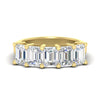 Load image into Gallery viewer, 5-carat-emerald-cut-5-stone-diamond-wedding-band-in-yellow-gold-fdwb8008emsleep-5.00ct-nl-yg