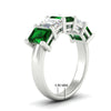 Load image into Gallery viewer, 5-carat-emerald-cut-5-stone-emerald-wedding-band-in-white-gold-fdwb8008emgemgrangle2-5.00ct-nl-wg-hw