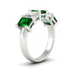 Load image into Gallery viewer, 5-carat-emerald-cut-5-stone-emerald-wedding-band-in-white-gold-fdwb8008emgemgrangle2-5.00ct-nl-wg