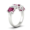 Load image into Gallery viewer, 5-carat-emerald-cut-5-stone-pink-sapphire-wedding-band-in-white-gold-fdwb8008emgsadrpiangle2-5.00ct-nl-wg