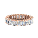 Load image into Gallery viewer, 5-carat-emerald-cut-diamond-anniversary-wedding-ring-in-rose-gold-FDEWB9293EM-5.00CT-NL-RG