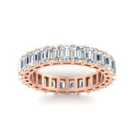 Load image into Gallery viewer, 5-carat-emerald-cut-diamond-anniversary-wedding-ring-in-rose-gold-FDEWB9293EM-5.00CT-NL-RG