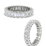 Load image into Gallery viewer, 5-carat-emerald-cut-diamond-anniversary-wedding-ring-in-white-gold-FDEWB9293EM-5.00CT-NL-WG
