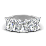 Load image into Gallery viewer, 5-carat-five-stone-diamond-radiant-cut-wedding-band-in-white-gold-FD8008RAB-5.00CT-NL-WG.jpg
