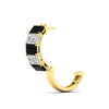 Load image into Gallery viewer, 5-carat-five-stone-emerald-cut-black-diamond-hoop-earrings-in-yellow-gold-fdear11542emgblackangle4-nl-yg.jpg?v=1764919087