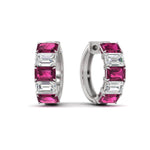 Load image into Gallery viewer, 5-carat-five-stone-emerald-cut-pink-sapphire-hoop-earrings-in-white-gold-fdear11542emgsadrpiangle1-nl-wg.jpg?v=1764918730
