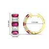 Load image into Gallery viewer, 5-carat-five-stone-emerald-cut-pink-sapphire-hoop-earrings-in-yellow-gold-fdear11542emgsadrpiangle2-nl-yg-hw.jpg?v=1764918730