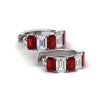 Load image into Gallery viewer, 5-carat-five-stone-emerald-cut-ruby-hoop-earrings-in-white-gold-fdear11542emgrudr-nl-wg.jpg?v=1764918958