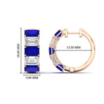 Load image into Gallery viewer, 5-carat-five-stone-emerald-cut-sapphire-hoop-earrings-in-rose-gold-fdear11542emgsablangle2-nl-rg-hw.jpg?v=1764918435