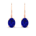 Load image into Gallery viewer, 5-carat-leverback-oval-drop-dangle-sapphire-earrings-in-rose-gold-fdear11236ovgsablangle2-5.00ct-nl-rg.jpg?v=1765455508