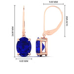 Load image into Gallery viewer, 5-carat-leverback-oval-drop-dangle-sapphire-earrings-in-rose-gold-fdear11236ovgsablangle4-5.00ct-nl-rg-hw.jpg?v=1765455508