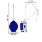 Load image into Gallery viewer, 5-carat-leverback-oval-drop-dangle-sapphire-earrings-in-white-gold-fdear11236ovgsablangle4-5.00ct-nl-wg-hw.jpg?v=1765455508