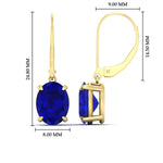 Load image into Gallery viewer, 5-carat-leverback-oval-drop-dangle-sapphire-earrings-in-yellow-gold-fdear11236ovgsablangle4-5.00ct-nl-yg-hw.jpg?v=1765455508