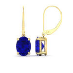 Load image into Gallery viewer, 5-carat-leverback-oval-drop-dangle-sapphire-earrings-in-yellow-gold-fdear11236ovgsablangle4-5.00ct-nl-yg.jpg?v=1765455508