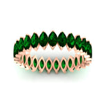Load image into Gallery viewer, 5-carat-marquise-emerald-eternity-wedding-band-in-rose-gold-FDEWB11257MQBGEMGR-5.00CT-NL-RG