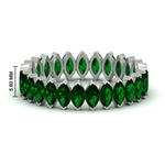 Load image into Gallery viewer, 5-carat-marquise-emerald-eternity-wedding-band-in-white-gold-FDEWB11257MQBGEMGR-5.00CT-NL-WG
