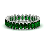 Load image into Gallery viewer, 5-carat-marquise-emerald-eternity-wedding-band-in-white-gold-FDEWB11257MQBGEMGR-5.00CT-NL-WG