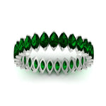Load image into Gallery viewer, 5-carat-marquise-emerald-eternity-wedding-band-in-white-gold-FDEWB11257MQBGEMGR-5.00CT-NL-WG