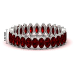 Load image into Gallery viewer, 5-carat-marquise-ruby-eternity-wedding-band-in-white-gold-FDEWB11257MQBGRUDR-5.00CT-NL-WG
