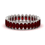 Load image into Gallery viewer, 5-carat-marquise-ruby-eternity-wedding-band-in-white-gold-FDEWB11257MQBGRUDR-5.00CT-NL-WG
