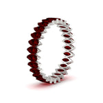 Load image into Gallery viewer, 5-carat-marquise-ruby-eternity-wedding-band-in-white-gold-FDEWB11257MQBGRUDR-5.00CT-NL-WG