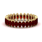 Load image into Gallery viewer, 5-carat-marquise-ruby-eternity-wedding-band-in-yellow-gold-FDEWB11257MQBGRUDR-5.00CT-NL-YG