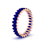 Load image into Gallery viewer, 5-carat-marquise-sapphire-eternity-wedding-band-in-rose-gold-FDEWB11257MQBGSABL-5.00CT-NL-RG