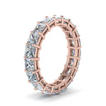 Load image into Gallery viewer, 5-carat-princess-cut-diamond-eternity-ring-in-rose-gold-FDEWB8675PR-5.0CTANGLE2-NL-RG