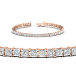 Load image into Gallery viewer, 5-carat-princess-cut-diamond-tennis-bracelet