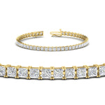 Load image into Gallery viewer, 5 Carat Princess Cut Diamond Tennis Bracelet