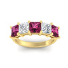 Load image into Gallery viewer, 5-carat-princess-cut-pink-sapphire-wedding-band-for-women-in-yellow-gold-fdwb8008prgsadrpiangle5-5.00ct-nl-yg.jpg?v=1773654337