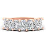 Load image into Gallery viewer, 5-carat-radiant-cut-diamond-band-for-women-in-rose-gold-FD8008RAB-5.00CT-NL-RG