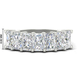 Load image into Gallery viewer, 5-carat-radiant-cut-diamond-band-for-women-in-white-gold-FD8008RAB-5.00CT-NL-WG-HW