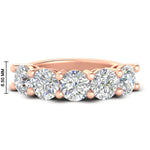 Load image into Gallery viewer, 5-carat-round-5-stone-diamond-anniversary-wedding-band-in-rose-gold-FDENS141ROB-5.00CT-NL-RG-HW