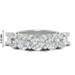 Load image into Gallery viewer, 5-carat-round-5-stone-diamond-anniversary-wedding-band-in-white-gold-FDENS141ROB-5.00CT-NL-WG-HW