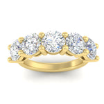 Load image into Gallery viewer, 5-carat-round-5-stone-diamond-anniversary-wedding-band-in-yellow-gold-FDENS141ROBANGLE5-5.00CT-NL-YG