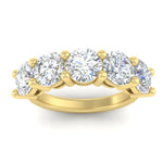 Load image into Gallery viewer, 5-carat-round-5-stone-diamond-colored-anniversary-wedding-band-in-yellow-gold-FDENS141ROBANGLE5-5.00CT-NL-YG-GS