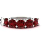Load image into Gallery viewer, 5-carat-round-5-stone-ruby-colored-anniversary-wedding-band-in-white-gold-FDENS141ROBGRUDR-5.00CT-NL-WG-HW-GS