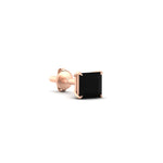 Load image into Gallery viewer, 5-carat-square-cut-black-diamond-mens-earring-in-rose-gold-fd-ms4prgblackangle2-5.00ct-nl-rg