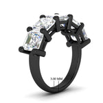 Load image into Gallery viewer, 5-ct-asscher-cut-five-stone-diamond-wedding-ring-in-black-gold-fdwb8008asangle2-5.00ct-nl-bg-hw.jpg?v=1773808024