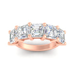 Load image into Gallery viewer, 5-ct-asscher-cut-five-stone-diamond-wedding-ring-in-rose-gold-fdwb8008asangle5-5.00ct-nl-rg.jpg?v=1773808024