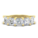 Load image into Gallery viewer, 5-ct-asscher-cut-five-stone-diamond-wedding-ring-in-yellow-gold-fdwb8008assleep-5.00ct-nl-yg.jpg?v=1773808024