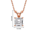 Load image into Gallery viewer, Asscher Cut Solitaire Pendant