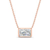 Load image into Gallery viewer, 5-ct-east-west-radiant-cut-bezel-diamond-pendant-in-rose-gold-fdpd11763raangle1-5.00ct-nl-rg.jpg