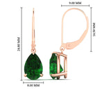 Load image into Gallery viewer, 5-ct-lever-back-pear-shaped-emerald-earrings-for-women-in-rose-gold-fdear11236pegemgrangle4-5.00ct-nl-rg-hw.jpg?v=1768545021