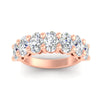 Load image into Gallery viewer, 5-ct-oval-seven-stone-diamond-anniversary-band-for-women-in-rose-gold-fdwb8008ovangle5-5.00ct-nl-rg.jpg