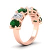 Load image into Gallery viewer, 5-ct-oval-seven-stone-emerald-anniversary-band-for-women-in-rose-gold-fdwb8008ovgemgrangle2-5.00ct-nl-rg.jpg