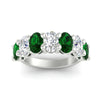 Load image into Gallery viewer, 5-ct-oval-seven-stone-emerald-anniversary-band-for-women-in-white-gold-fdwb8008ovgemgrangle5-5.00ct-nl-wg.jpg