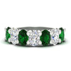 Load image into Gallery viewer, 5-ct-oval-seven-stone-emerald-anniversary-band-for-women-in-white-gold-fdwb8008ovgemgrsleep-5.00ct-nl-wg.jpg